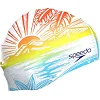 Плавательная шапка Speedo SLOGAN PRT CAP AU/AF/AM белый, синий, оранжевый