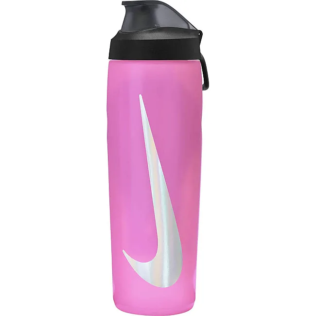Бутылка для воды Nike REFUEL BOTTLE LOCKING LID 24 OZ розовый, чёрный, серебристый 709 мл