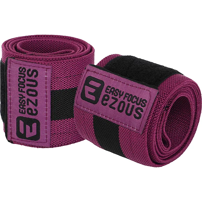 Бинты на локти для жима BUNDLED ELBOW SLEEVE EZOUS A-11-E 2шт (Черный-фиолетовый)