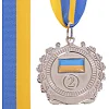 Медаль спортивная с лентой SP-SPORT
  UKRAINE с украинской символикой C-3162 ø5см (Бронзовый)