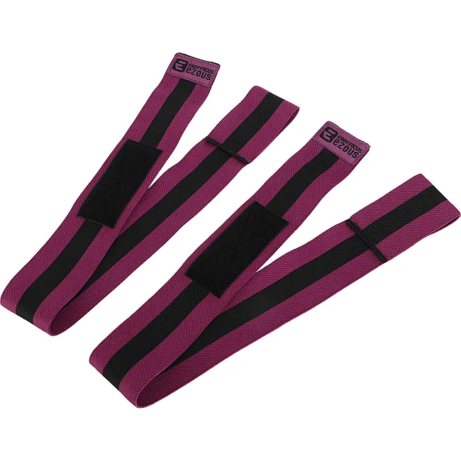 Бинты на локти для жима BUNDLED ELBOW SLEEVE EZOUS A-11-E 2шт (Черный-фиолетовый)