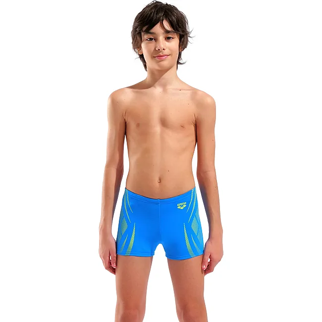 Плавки-шорты для мальчиков Arena POSEIDONIA SWIM SHORT голубой, желтый