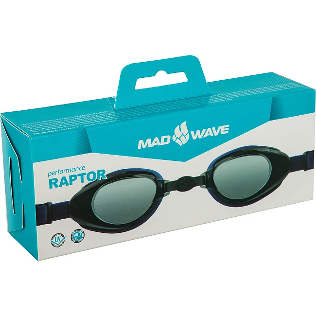 Очки для плавания взрослые MADWAVE
 RAPTOR M0427100 (Черный)