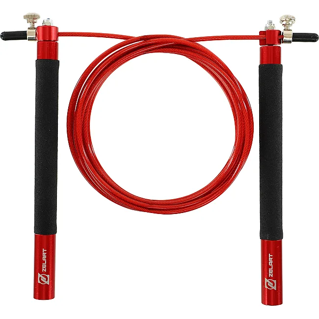 Скоростная скакалка профессиональная ZELART FI-5345 3м (Красный)