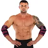 Бинты на локти для жима BUNDLED ELBOW SLEEVE EZOUS A-11-E 2шт (Черный-фиолетовый)