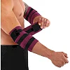 Бинты на локти для жима BUNDLED ELBOW SLEEVE EZOUS A-11-E 2шт (Черный-фиолетовый)