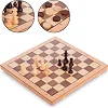 Шахматы шашки 2 в 1 набор настольных игр деревянные SP-SPORT
 W9052
 52см x 52см