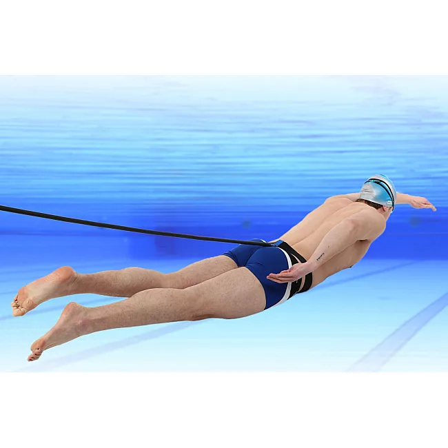 Поясной тренажер парный для плавания MADWAVE
 BELT TRAINER TWO SIDE M077106 длина-2,4м