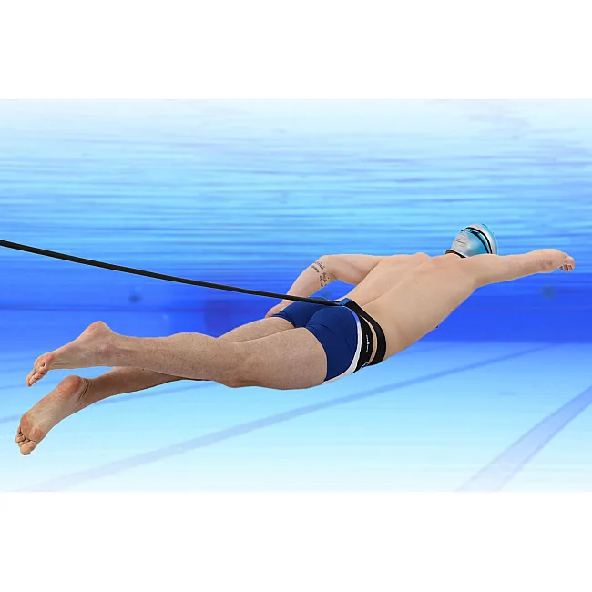 Поясной тренажер парный для плавания MADWAVE
 BELT TRAINER TWO SIDE M077106 длина-2,4м