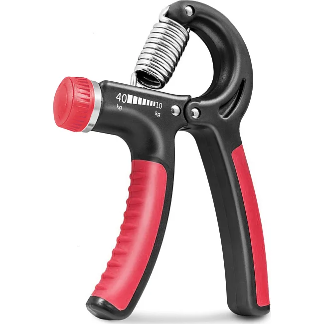 Кистевой эспандер POWERPLAY PP-4323 с регулируемой нагрузкой 10-40 кг. Strength Grip Черно-красный