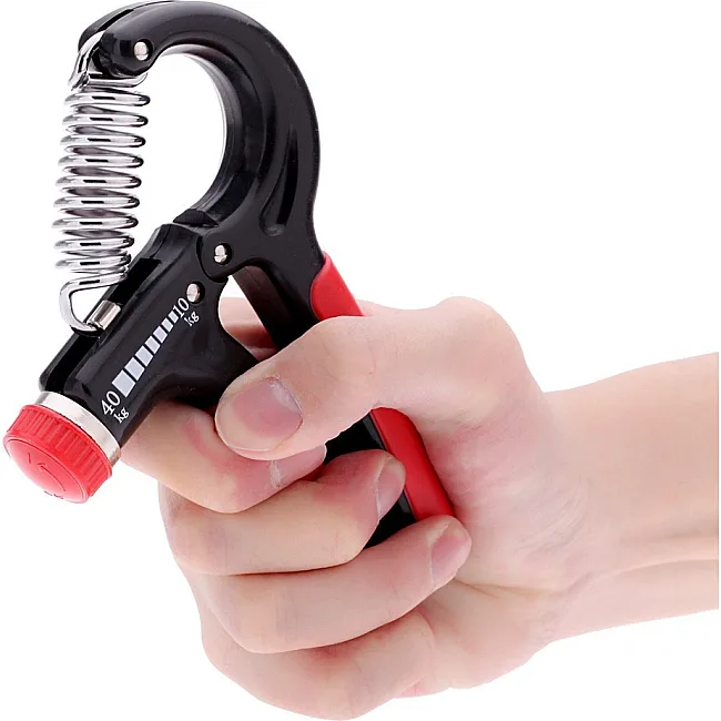 Кистевой эспандер POWERPLAY PP-4323 с регулируемой нагрузкой 10-40 кг. Strength Grip Черно-красный