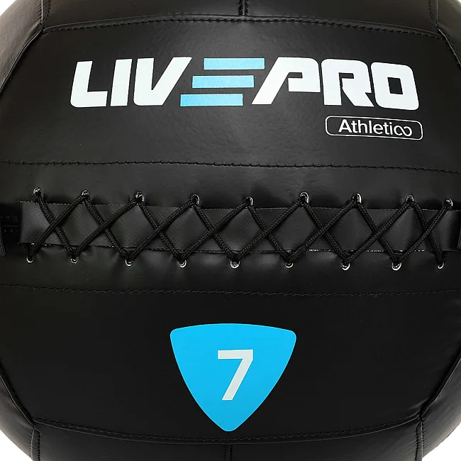 М'яч набивний медичний для кросфіту WALL BALL LiveUp LP8103-7 7кг