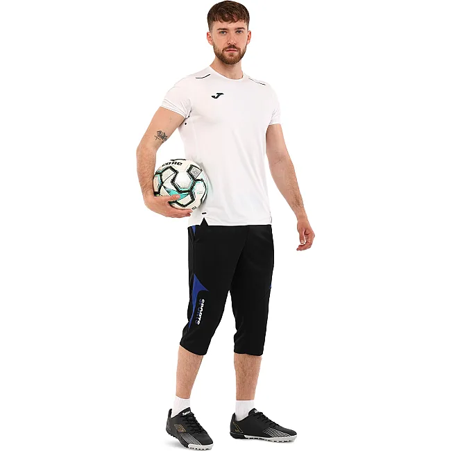 Шорты-бриджи 3/4 спортивные мужские LIDONG SPORTS LD-9716 (Черный-синий)