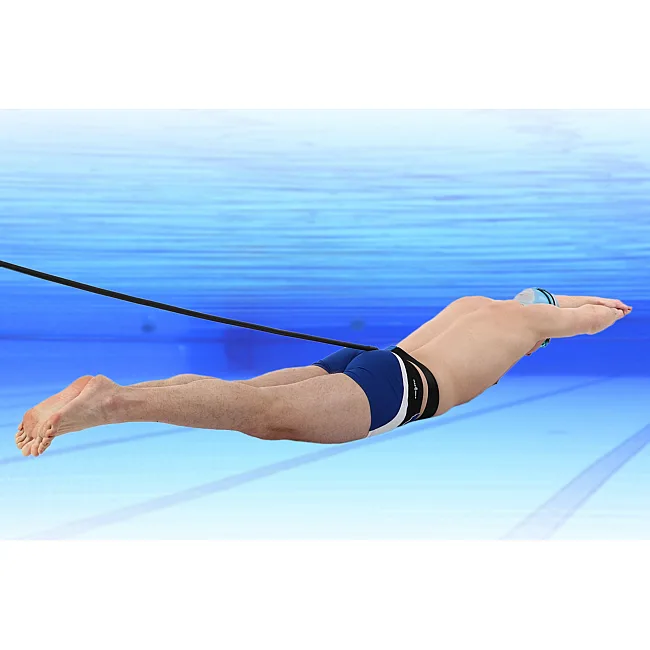Поясной тренажер парный для плавания MADWAVE
 BELT TRAINER TWO SIDE M077106 длина-2,4м