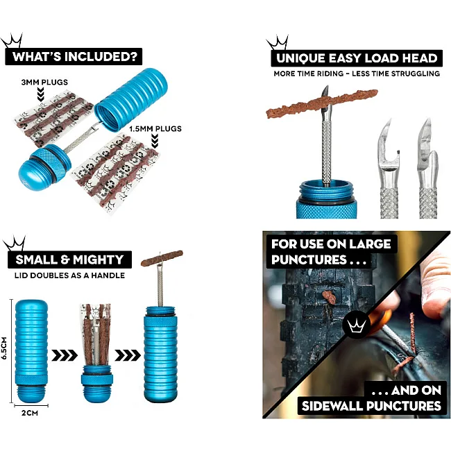 Ремкомплект для бескамерки Peaty's Holeshot Tubeless Puncture Plugger Kit, Bourbon
