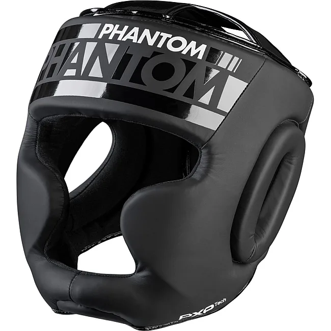 Шлем для бокса PHANTOM APEX Full Face Black (капа в подарок)