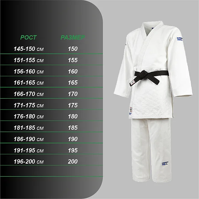 Кимоно для дзюдо Green Hill Professional IJF (белое)
