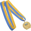Медаль спортивная с лентой SP-SPORT
  UKRAINE с украинской символикой C-3162 ø5см (Бронзовый)