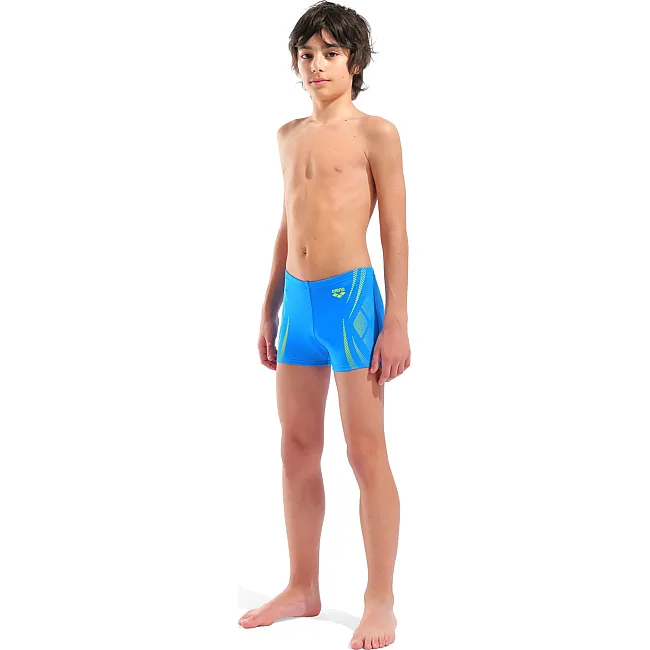 Плавки-шорты для мальчиков Arena POSEIDONIA SWIM SHORT голубой, желтый