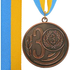 Медаль спортивная с лентой SP-SPORT WREATH C-1489-7 ø7см (Бронзовый)