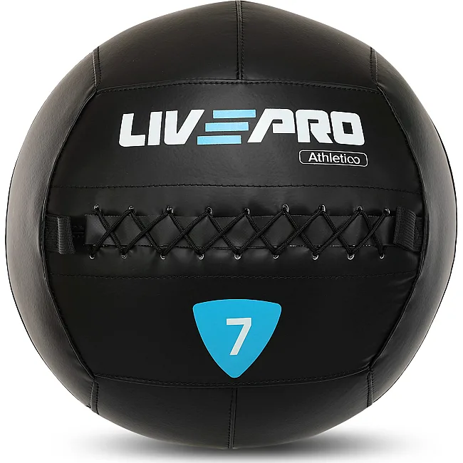 М'яч набивний медичний для кросфіту WALL BALL LiveUp LP8103-7 7кг