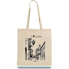 Экошопер BOOKOPT BK4017 I Love Lviv бежевый