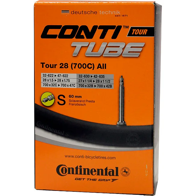 Камера для велосипеда CONTINENTAL Tour 28" all, 32-622 -> 47-622, S6, 220 г