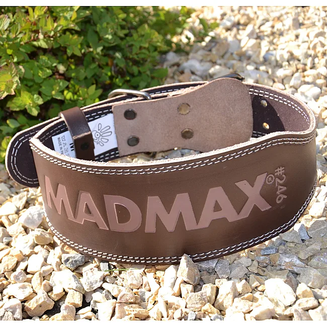 Пояс для становой тяги MADMAX MFB-246 Full leather кожаный Chocolate brown