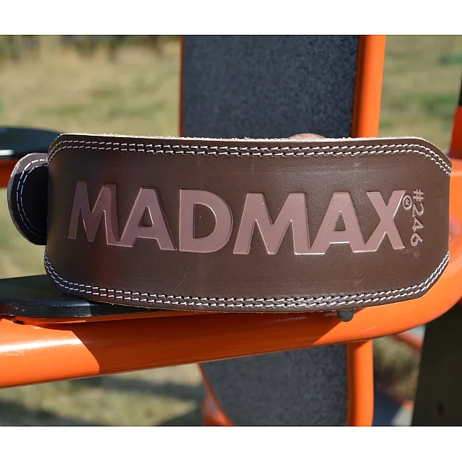 Пояс для становой тяги MADMAX MFB-246 Full leather кожаный Chocolate brown