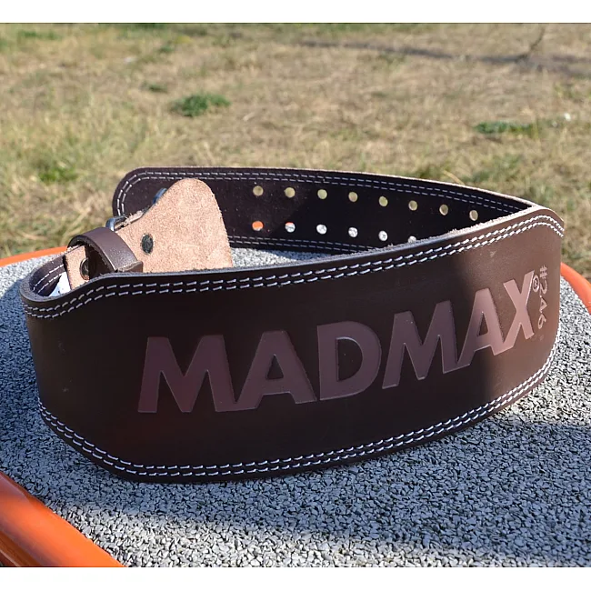 Пояс для становой тяги MADMAX MFB-246 Full leather кожаный Chocolate brown