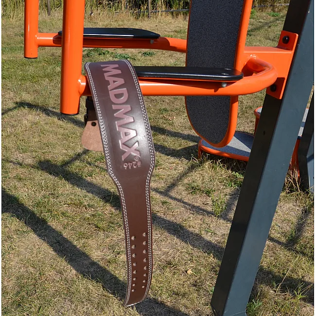 Пояс для становой тяги MADMAX MFB-246 Full leather кожаный Chocolate brown
