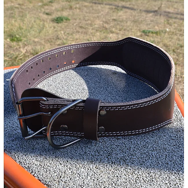 Пояс для становой тяги MADMAX MFB-246 Full leather кожаный Chocolate brown