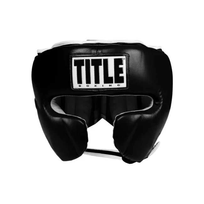 Шолом для боксу TITLE Boxing Leather Sparring Black