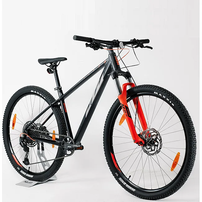 Велосипед горный KTM ULTRA FUN 29" рама L/48, черный матовый (серо-оранжевый), 2022