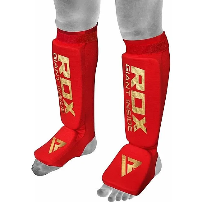 Защитные щитки для ног RDX SI MMA Gel Padded Lightweight OEKO-TEX® Standard 100 Certified Red