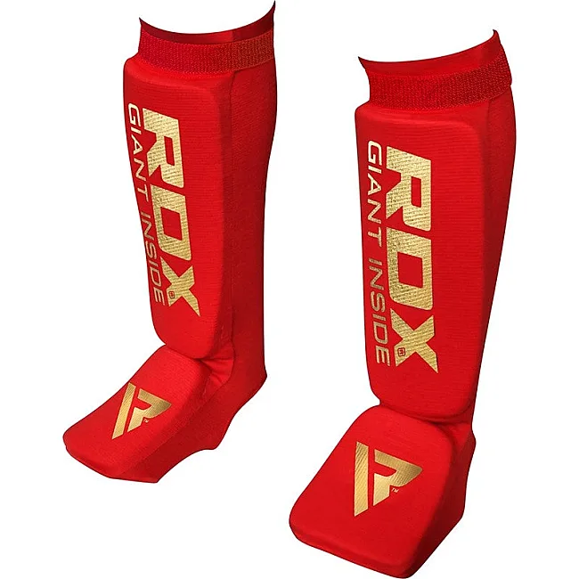 Защитные щитки для ног RDX SI MMA Gel Padded Lightweight OEKO-TEX® Standard 100 Certified Red