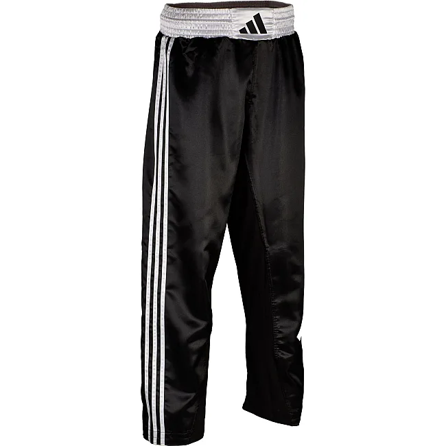Штани для кікбоксингу Adidas (чорно-білий) ADIKBUN100T