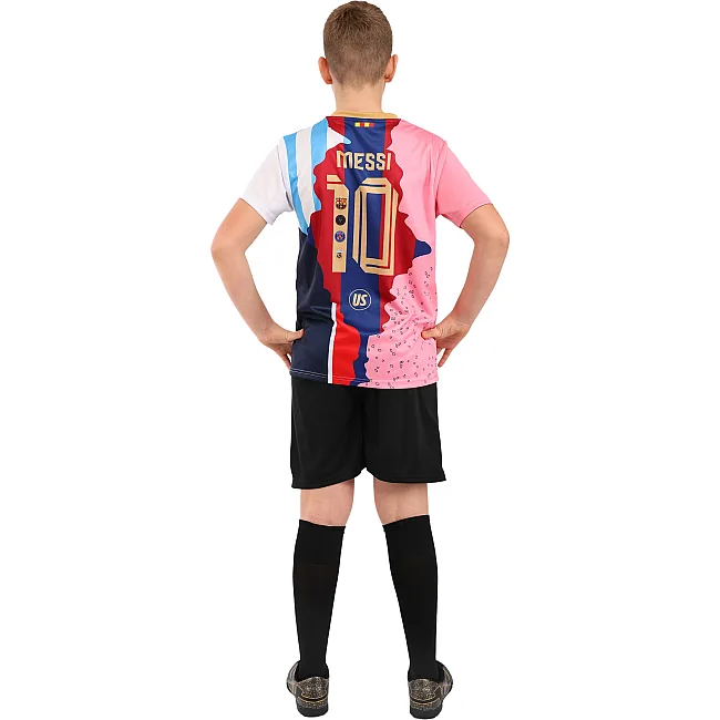 Дитяча футбольна форма MESSI 10 SP-SPORT CO-7367 (Рожево-чорний)