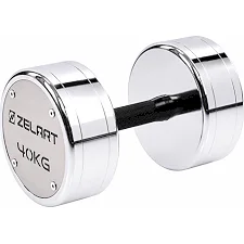 Гантель професійна сталева хромована ZELART TA-7048-40 (Хром)