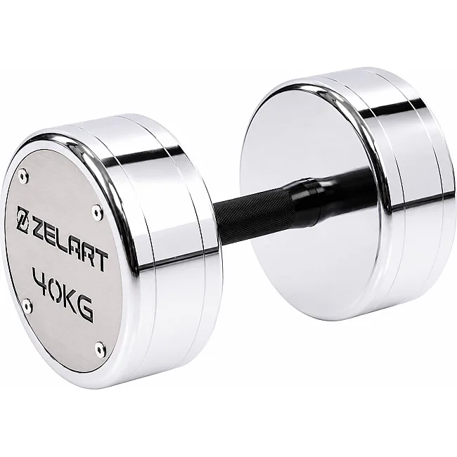 Гантель професійна сталева хромована ZELART TA-7048-40 (Хром)