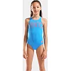 Купальник закрытый для девочек Arena GRAPHIC SWIMSUIT V BACK голубой (для детей)