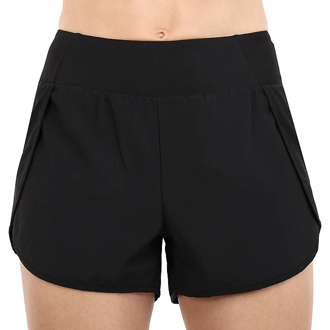 Спортивные шорты двойные 2 в 1 женские SP-SPORT DK01 (Черный)