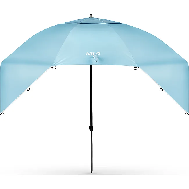Зонт пляжный 2-в-1 NILS CAMP NC17114 XXL 240 см, голубая