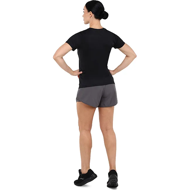 Спортивные шорты двойные 2 в 1 женские SP-SPORT DK01 (Черный)