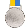 Медаль спортивна зі стрічкою SP-SPORT UKRAINE з українською символікою C-6834 (Срібний)