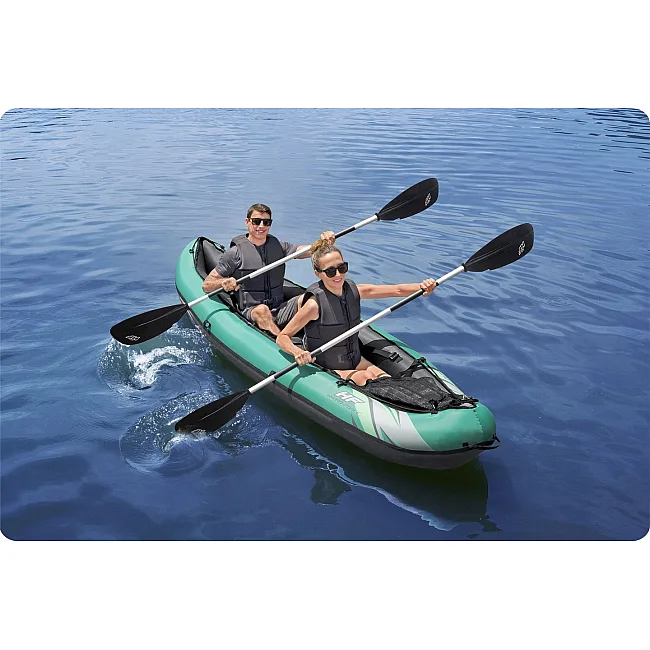 Каяк надувний Bestway Hydro-Force Ventura X2 330 х 86 см, чорно-м'ятний