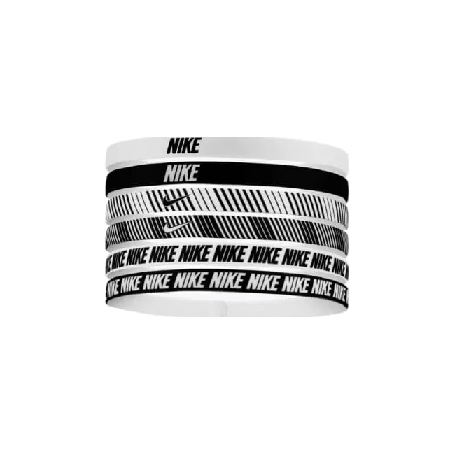 Пов'язка на голову NIKE FLEX CLASSIC HEADBANDS 6PK чорний, білий One Size