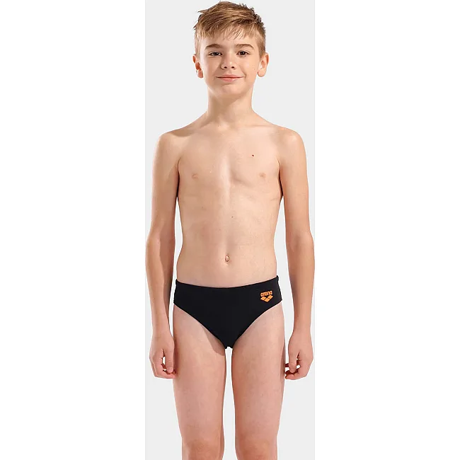 Плавки-слепые для мальчиков Arena BRIGHT SWIM BRIEFS черный, оранжевый (для детей)