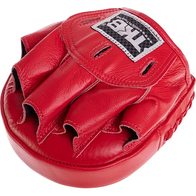 Мини-лапа боксерская изогнутая тренировочная кожа TOP KING Professional TKFMP 16x15x5см 2штуки (Синий)