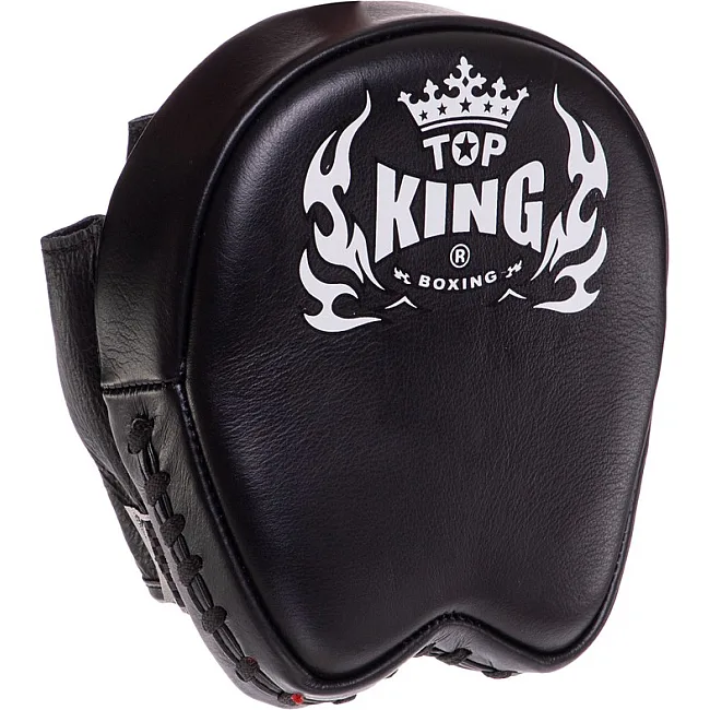 Мини-лапа боксерская изогнутая тренировочная кожа TOP KING Professional TKFMP 16x15x5см 2штуки (Синий)